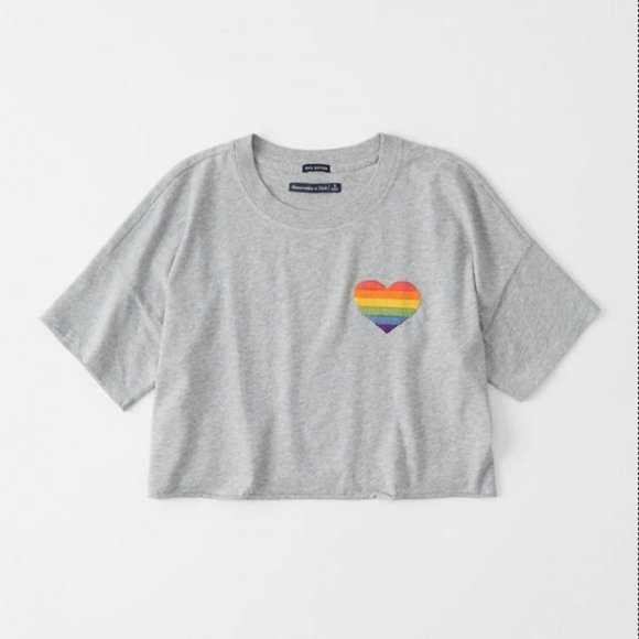 Abercrombie & Fitch Tops - Abercrombie & Fitch Pride Crop T-Shirt NWOT